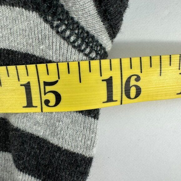 Ralph Lauren Chaps Active Shift Dress Gray Stripes Size S Short Sleeve T-Shirt - Picture 9 of 11